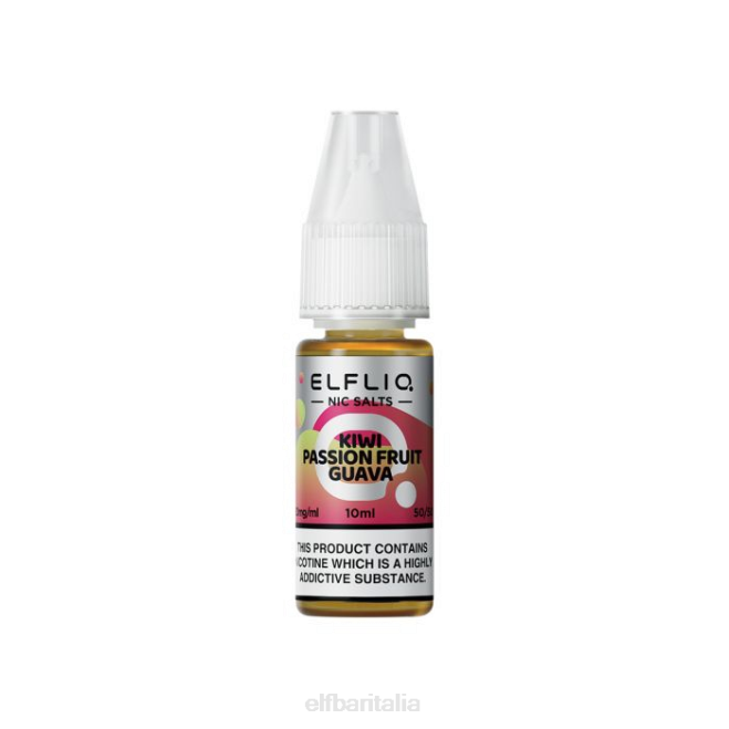 elfbar elfliq kiwi frutto della passione sali di guava nic - 10ml-10 mg/ml VZT0209