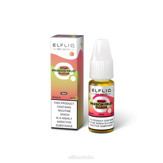 elfbar elfliq kiwi frutto della passione sali di guava nic - 10ml-20 mg/ml VZT0210