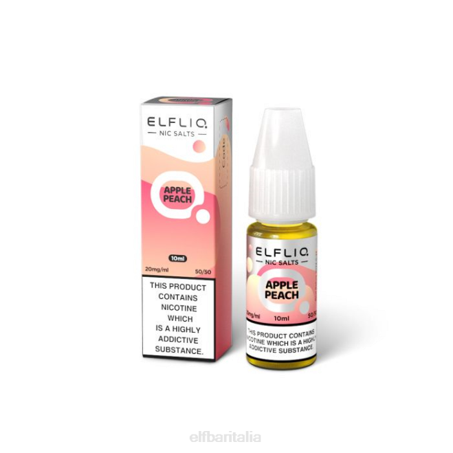 elfbar elfliq sali di mela pesca nic - 20ml-20 mg/ml VZT0220