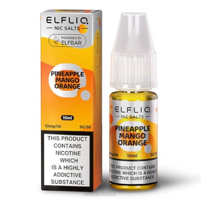 elfbar elfliq sali di nic - ananas mango arancia - 10ml-10 mg/ml VZT0173