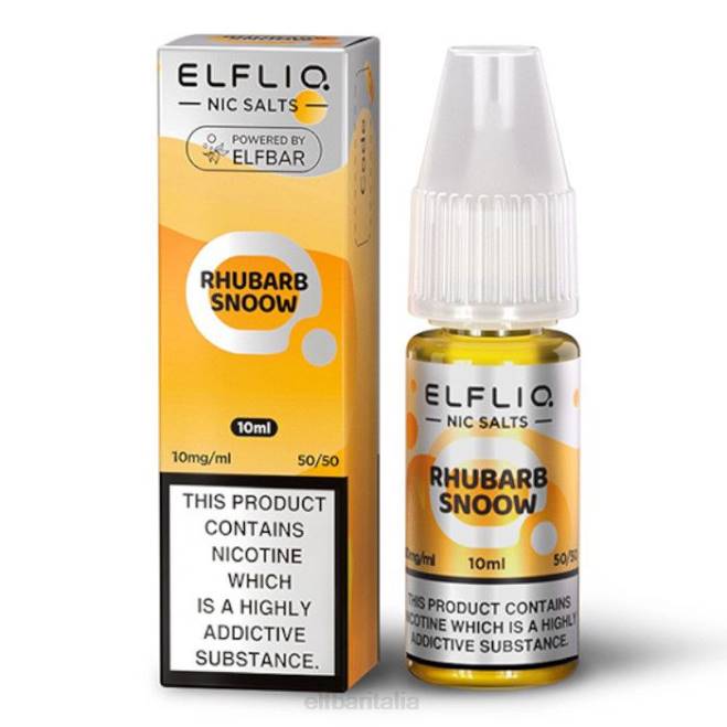 elfbar elfliq sali di nic - neve di rabarbaro - 10ml-10 mg/ml VZT0171