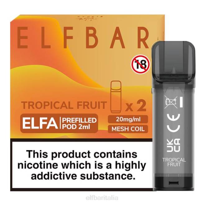 elfbar elfa capsula preriempita - 2 ml - 20 mg (confezione da 2) VZT0120 frutta tropicale