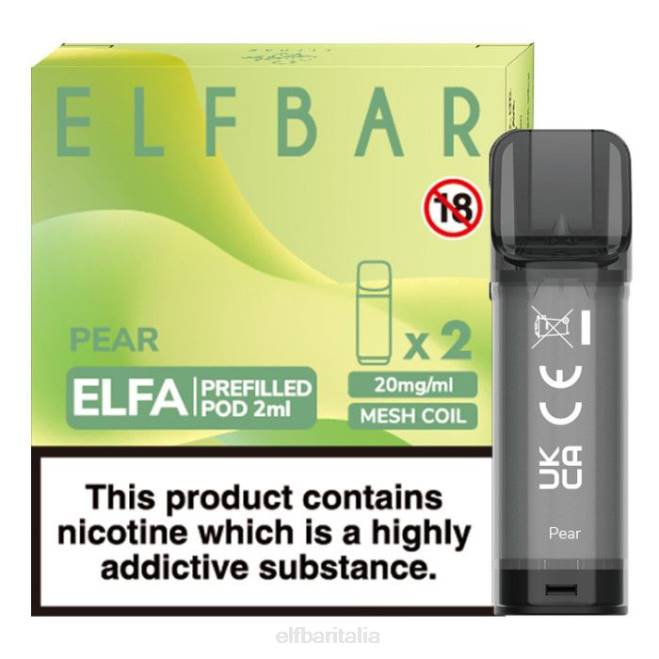 elfbar elfa capsula preriempita - 2 ml - 20 mg (confezione da 2) VZT0123 Pera