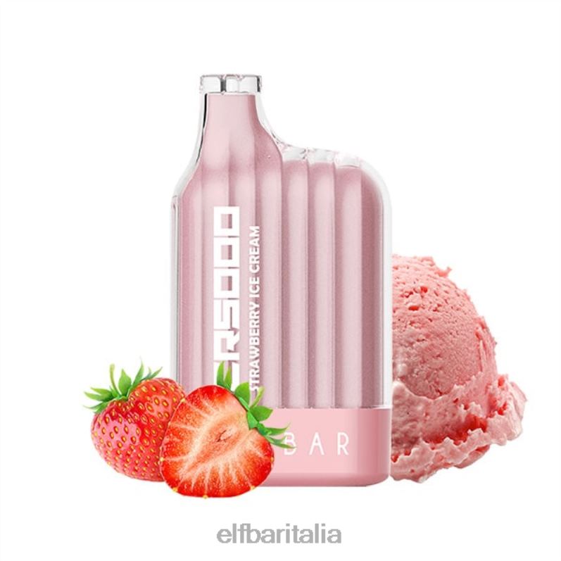 ELFBAR cr5000 vaporizzatore usa e getta 5000 sbuffi gelato alla fragola FNP8L32