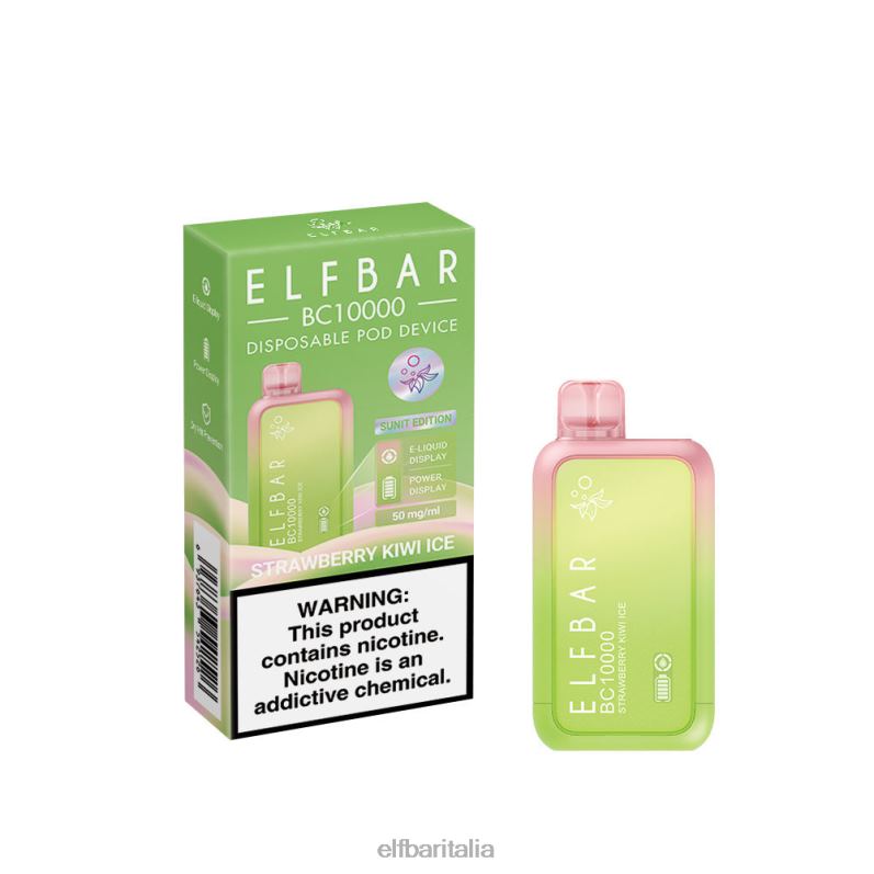 ELFBAR miglior sapore di vape usa e getta serie bc10000 ice ghiaccio alla fragola e kiwi FNP8L2