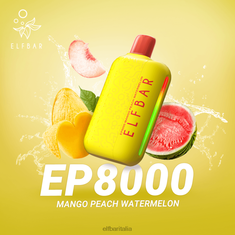 ELFBAR vaporizzatore usa e getta nuovi sbuffi ep8000 mango, pesca, anguria FNP8L71